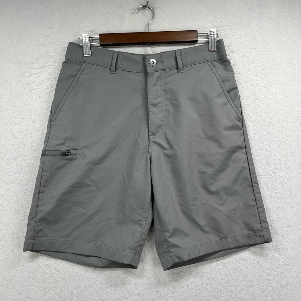 Gerry Cargo Shorts Mens 30 Gray Flat Front Hiking Outdoor Performance Gorpcore